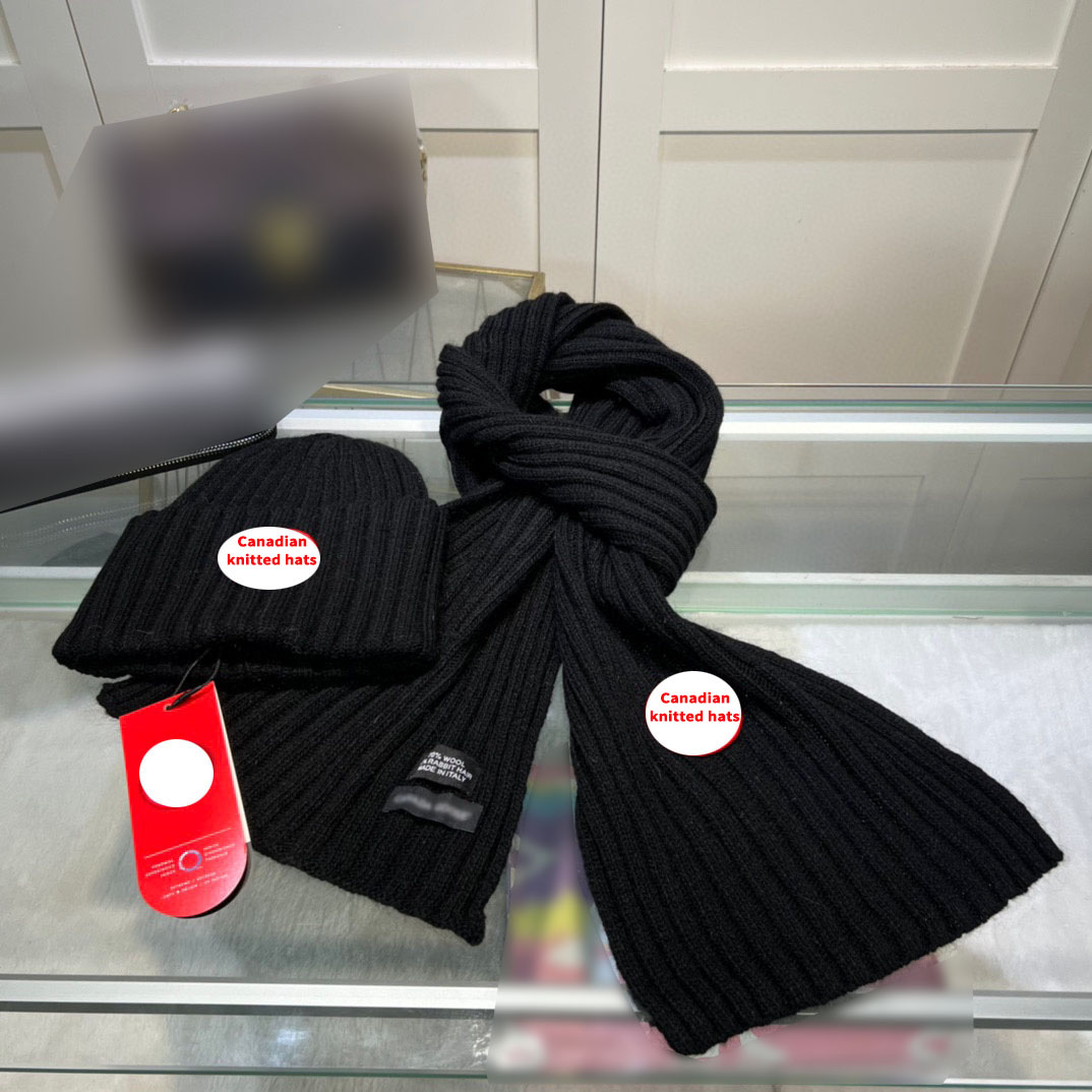 Beanie scarf set Designer Women mens knitted Scarf and Hat Set Winter Warm Hats scarves Beanie for women