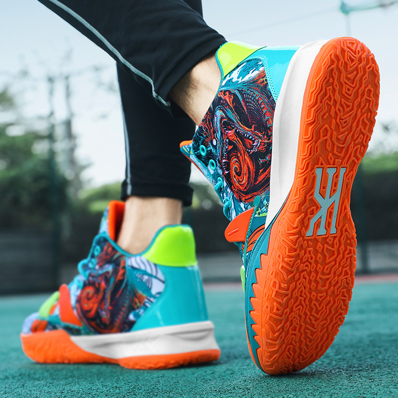 Brand Fashion Printed Basketball Shoes Men Women Professional Basketball Sneakers Chunky Men Trainers Sports Shoes Basket Hommes
