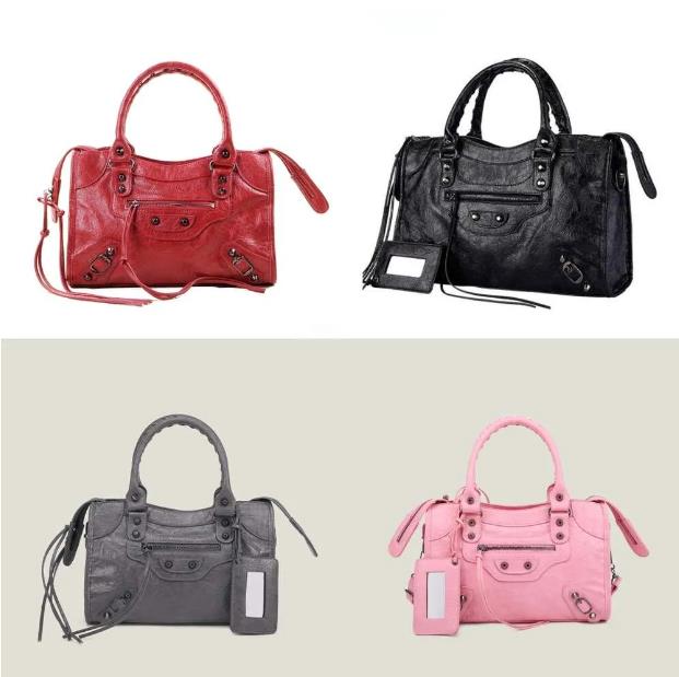 High Quality Leather Women Crossbody Shoulder Bags 2024 Solid Color Handbag Female Messenger Tote Motorcycle Handbags
