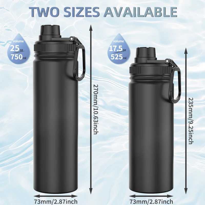17.5/25oz stainless steel hot water bottle inflatable water bottle double wall vacuum range hood Y241114