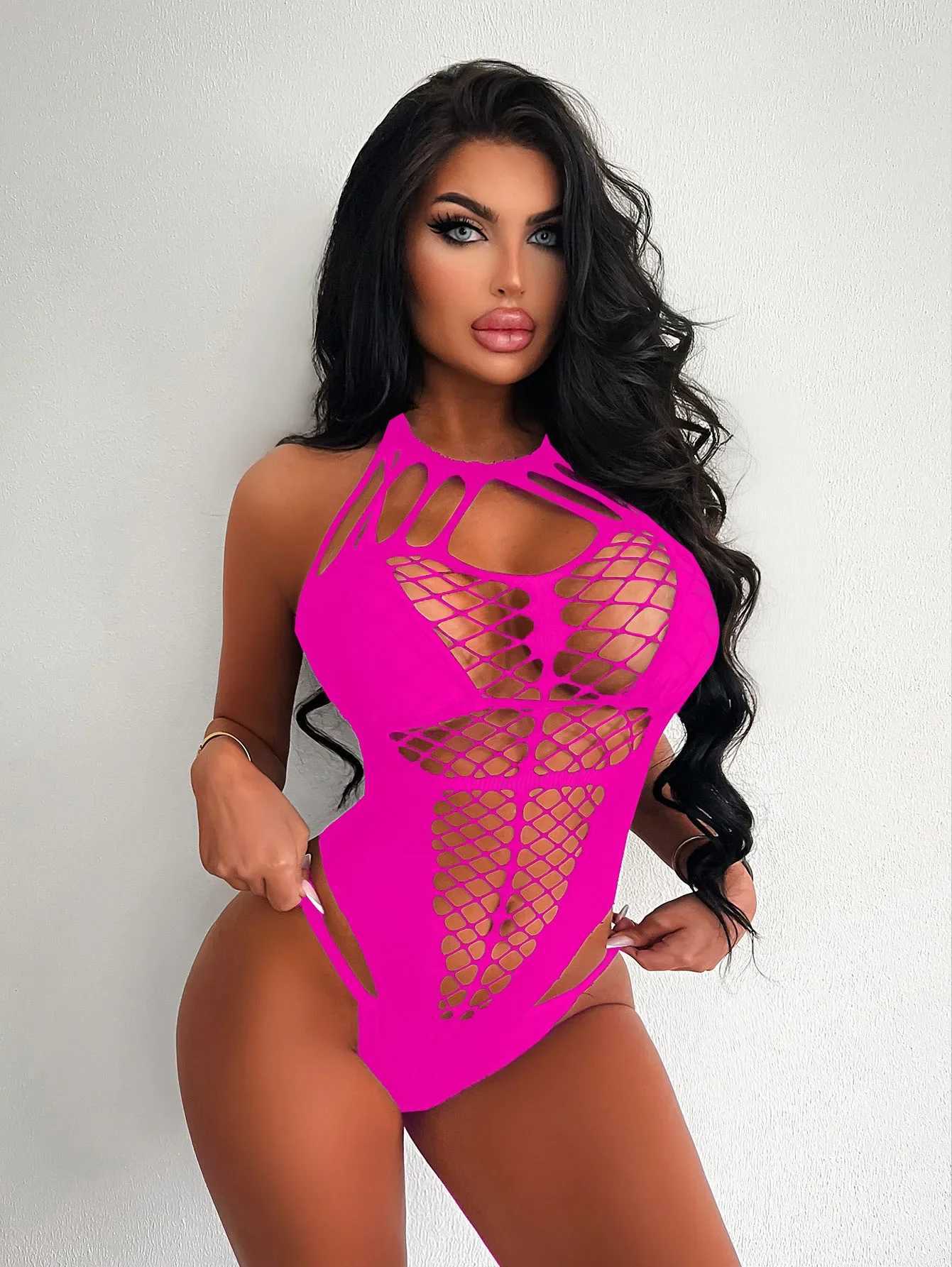 Sexy Set Sexy lingerie female sexual intimacy chemical clothing luminous fish net tight fitting clothes pajamas Kavay jargon tight fitting clothes J24