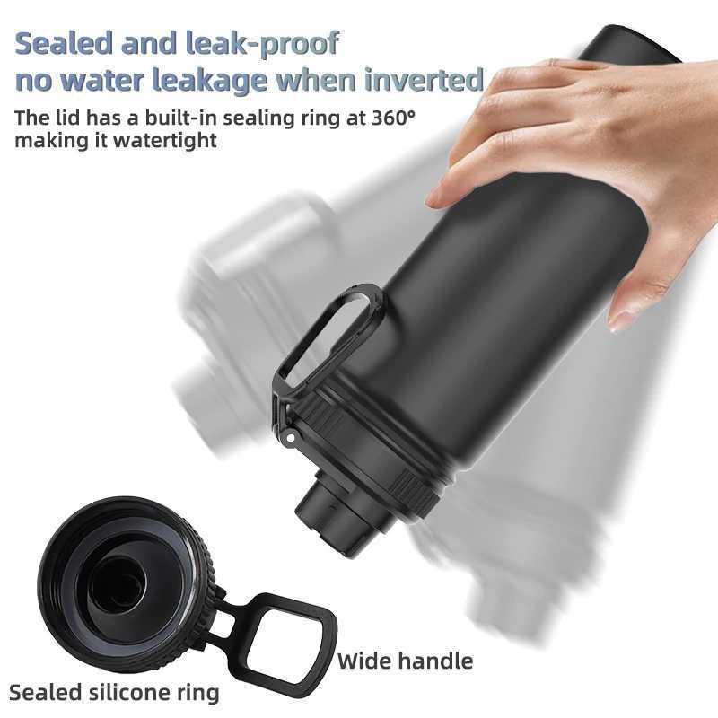 17.5/25oz stainless steel hot water bottle inflatable water bottle double wall vacuum range hood Y241114