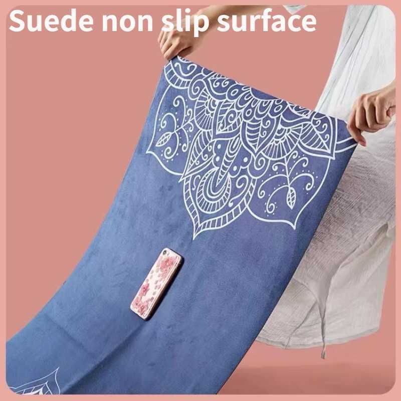 Yoga Mat Foldab Anti Slip Suede Sports Mat Natural Rubber Fitn Mat Pilates Gym Exercise PadsXJ241114