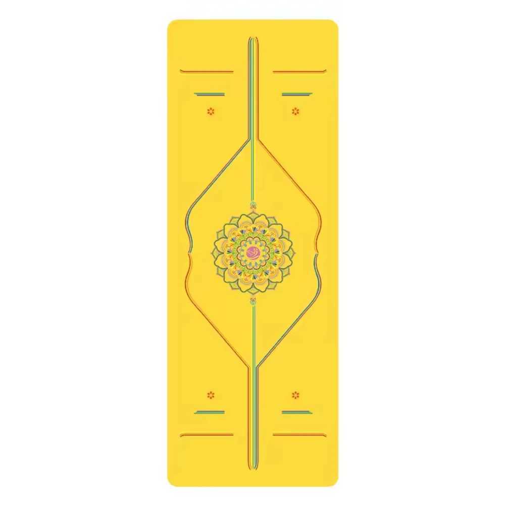 Rainbow Yoga Mat Pu Natural Rubber customized design Non-Slip Exercise Fitn Mat Body Line Thickened MatXJ241114