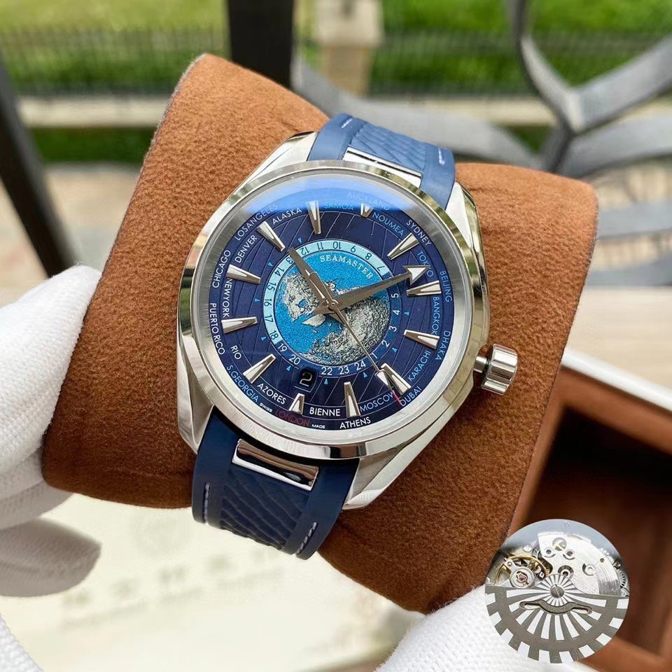 Hot High Quality Luxury Watch Earth Surface Tape Mens Watches Ceramic Bezel 41MM Men Luxury Automatic Mechanical Movement Watch Diving Wristwatch No Box