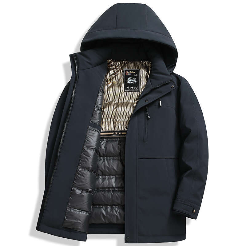 men's jacket designer autumn thick down jacket keep warm hooded jacket outdoor casual windbreaker winter puffer long sleeve coat windproof classi