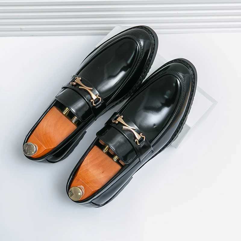 New Luxury Slip Dress Shoes Men Genuine Leather Italian Loafer Shoes for Men Black Brown Brand Formal Oxford Men Casual ShoesXJ250118