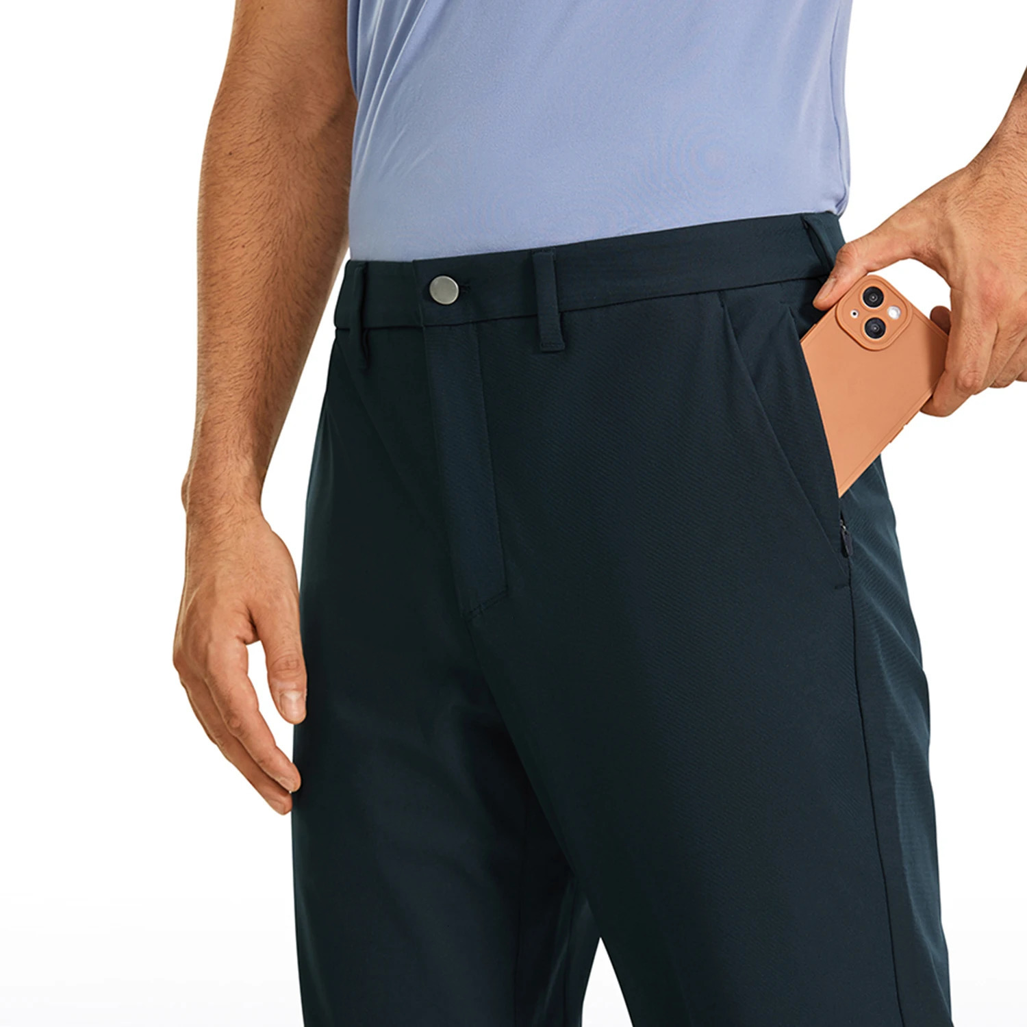 CRZ Yoga Mens All Day Comfortable Golf Pants -34 inch Quick Dry Lightweight Work and Leisure Backpack 241114