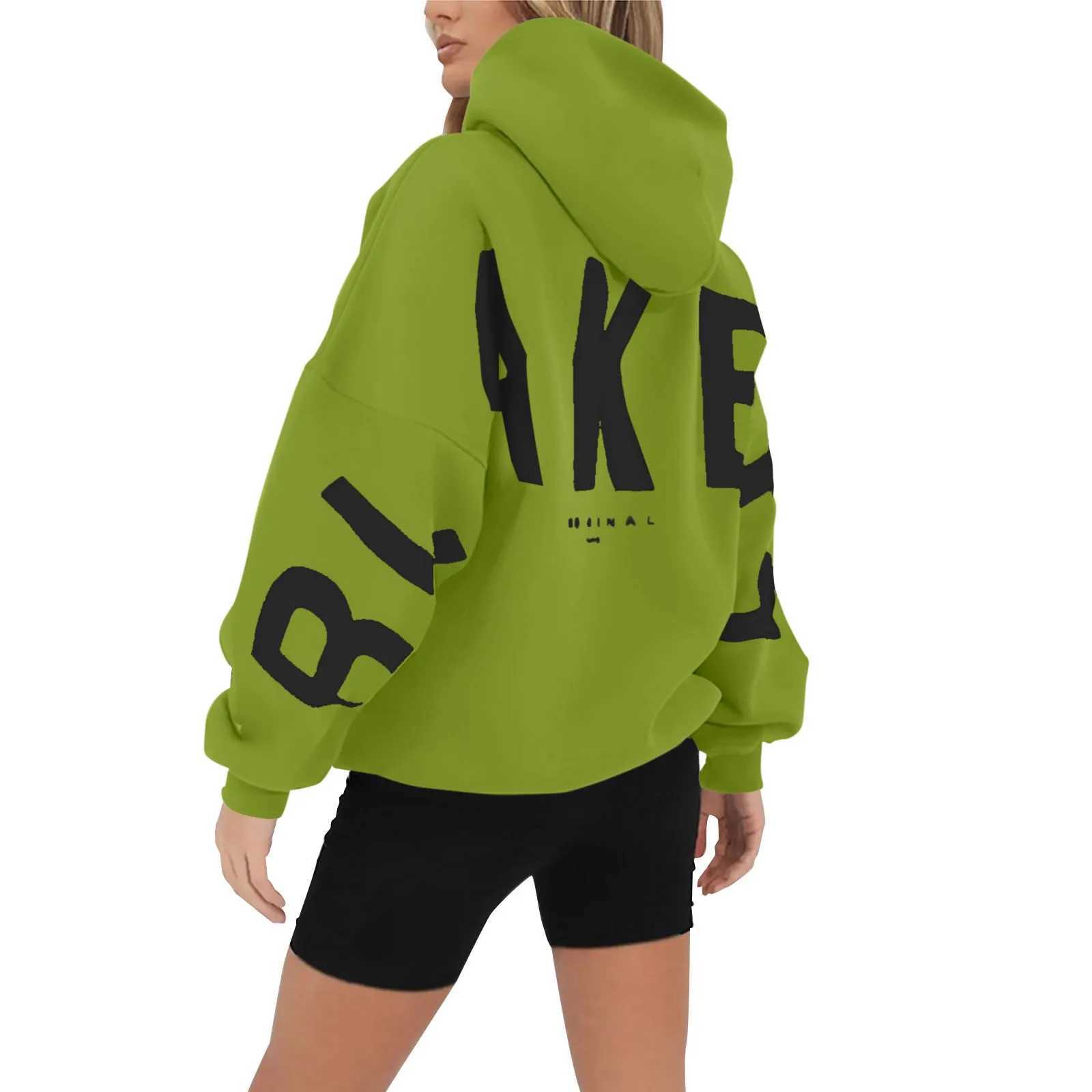 Alphabet Hoodie Women Fashion Hip Hop Hood Shirt High Street Winter Autumn Female Letter Print Sweatshirts Casual Y2k ClothesXJ241113