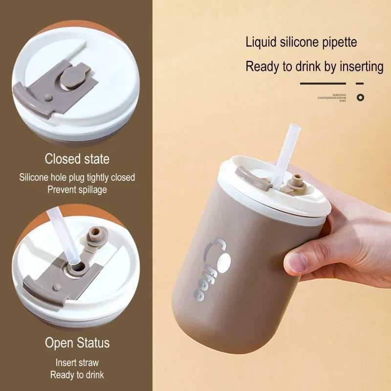 17oz portable coffee cup leak proof vacuum foil simple crazy cup travel car thermostat kitchen beverage He accessories Y241114