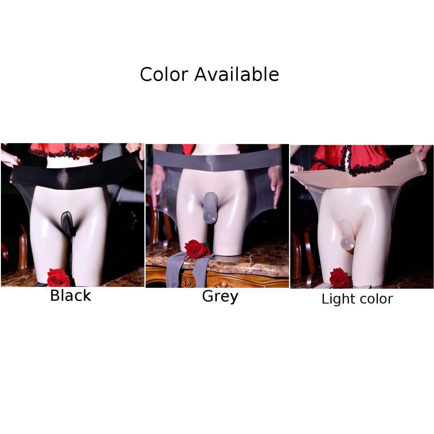 Sexy Men Pantyhose 1D Sheer Oil Glossy Lingerie Sissy Pantyhose Cock Ring U Convex Pouch Gay See Through Pantyhose Plus Size