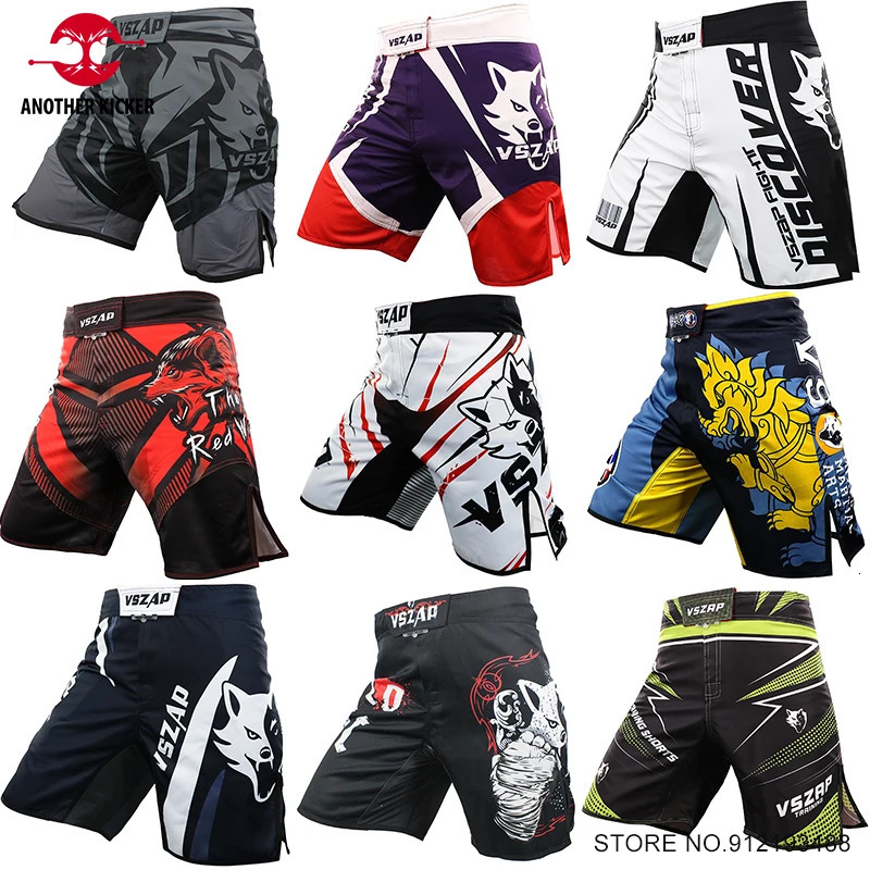 MMA shorts mens boxing pants VSZAP Taekwondo training grab shorts gym breathable martial arts Muay Thai cage fighting suit 241113
