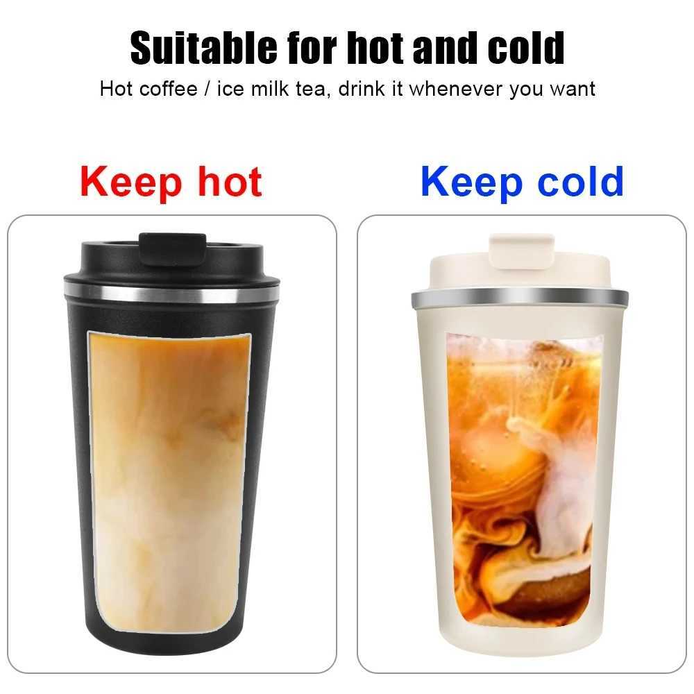 Thermo Cafe Car Thermo g for Tea Water Coffee Leak-Proof Travel Thermo Cup Coffee g 380/510ML Double Stainless Steel Thermocouple Y241114