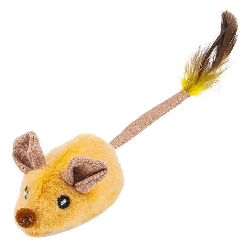 Electric Mice Cat Toys Interactive Self-Play Walking Simulation Mouse Pet Cat Plush Toy Vibration Sensor Kitten Cats Teaser Toys 240411