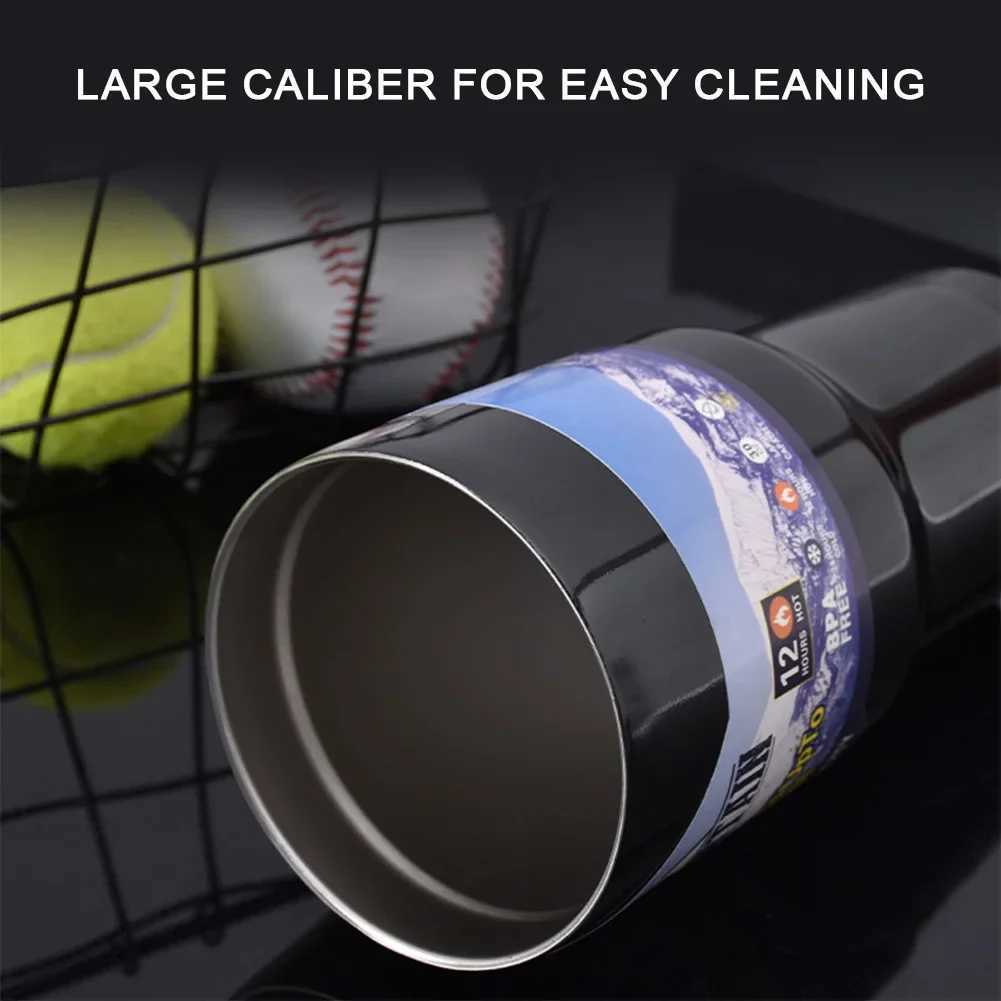 30 oz stainless steel inflatable water bottle simple vacuum cup with straw long pull for outdoor travel Y241114