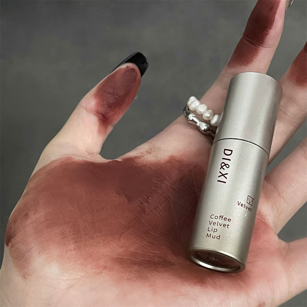 1/3/5PCS Dark Brown Matte Velvet Lip Gloss Waterproof Liquid Lipstick Brown Lips Tint Mud Makeup Latte Coffee Lip Glaze