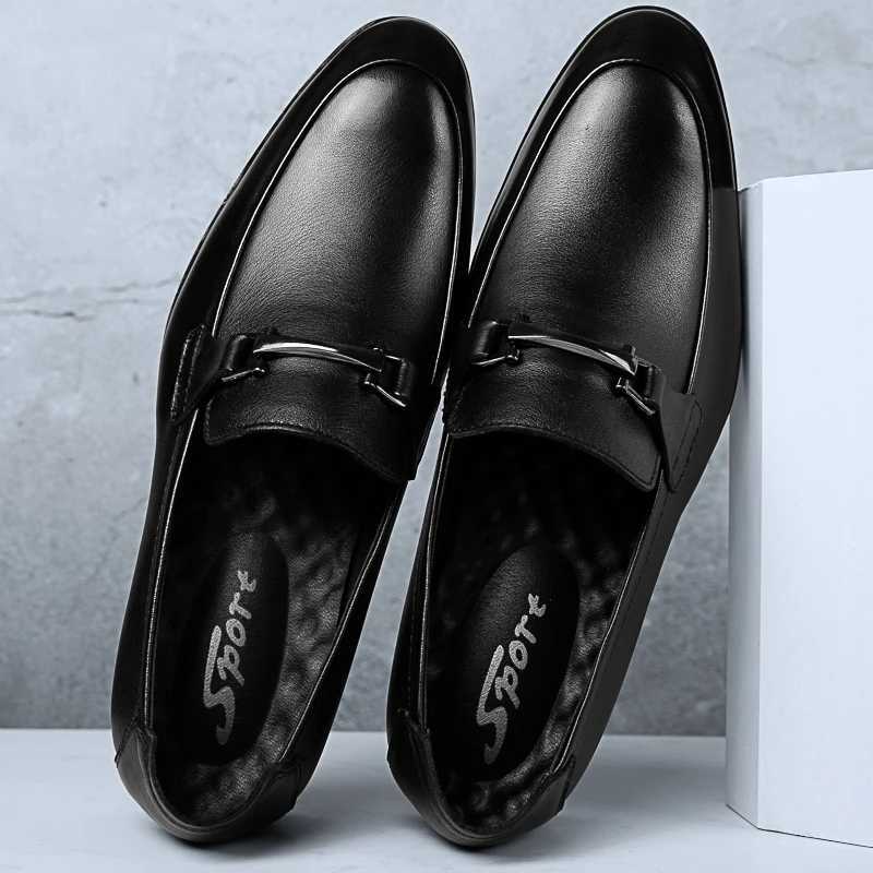 Italy Luxury Brand Fi Men Casual Shoes Loafer Shoes Men Genuine Leather Slip- Formal Shoes Handmade Man ShoesXJ250118
