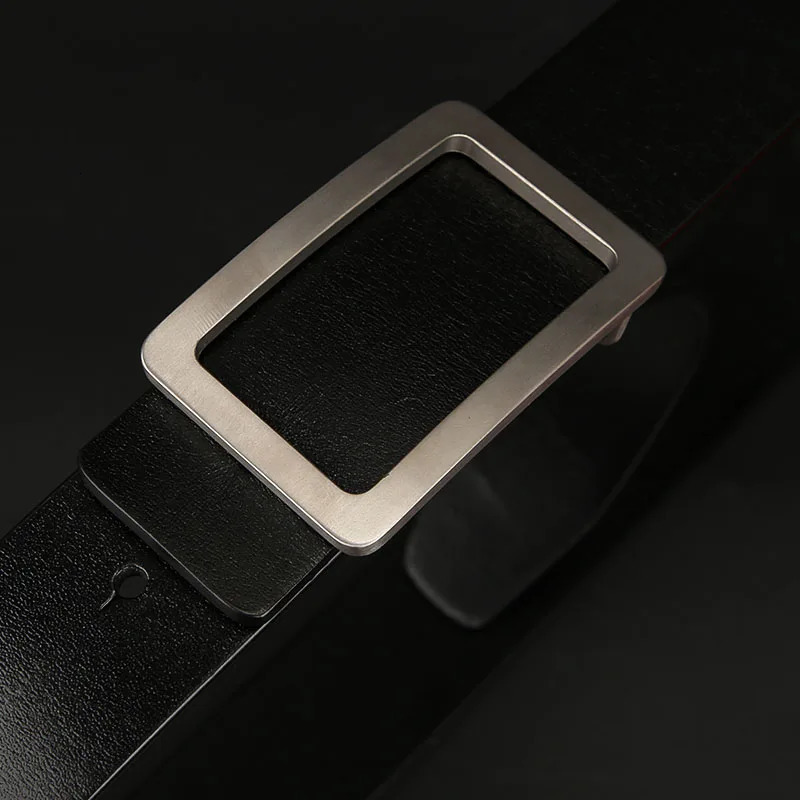 Metal Belt Buckle 35mm39mm For Men Stainless Steel Single Pin Half Fit Leather Craft Jeans Webbing 240401