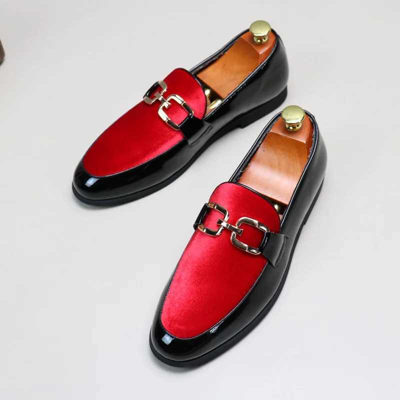 Fi Gentleman New Mens Pointed Casual Dress Shoes Male Suede Pahwork Formal Wedding Prom Evening Homecoming FootwearXJ250522