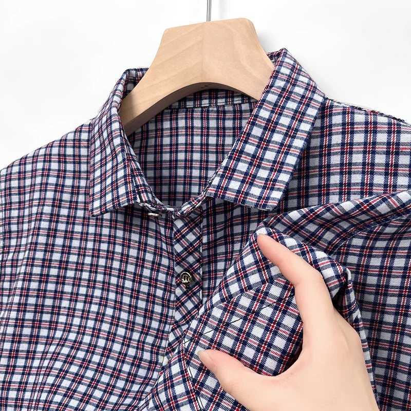 New Mens Business Casual Long Sleeved Striped Shirt Wrinkle Resistant Wrinkle Free Comfortable All Season Versatile TopXJ24113