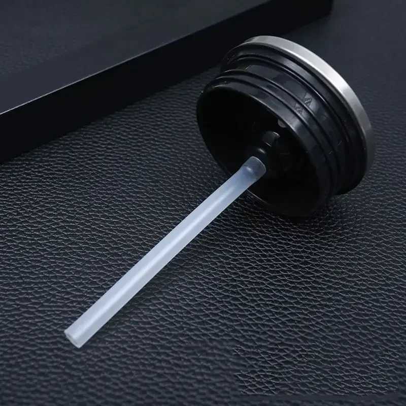 Stainless steel cola hot pot water cup station wagon vacuum valve beverage double-layer straw cup Y241114