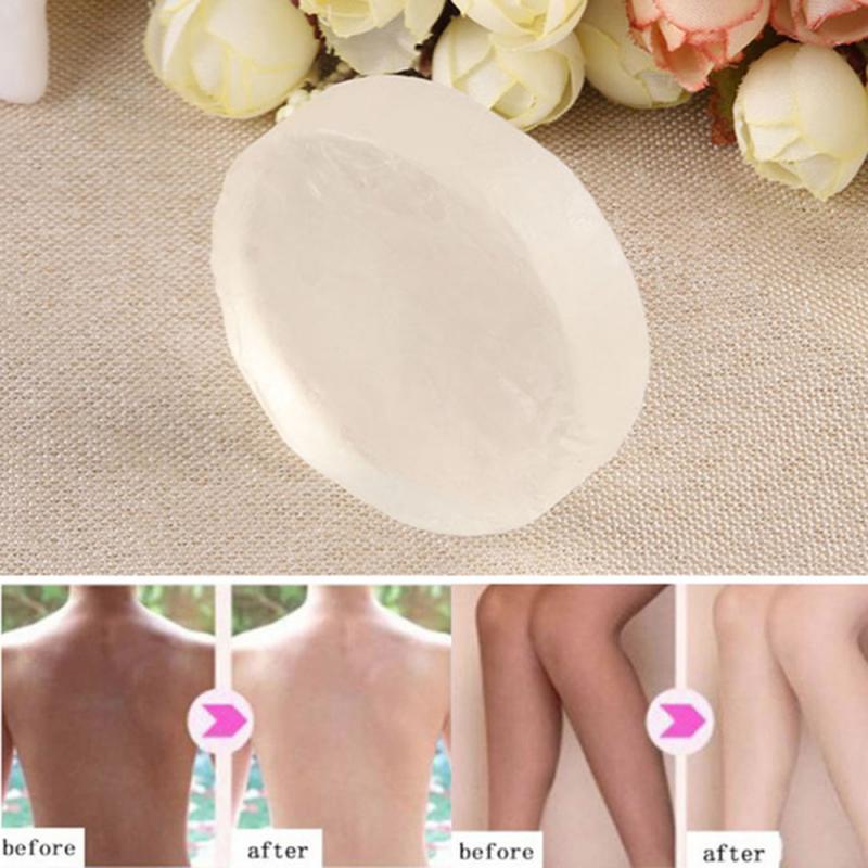 1~10PCS Beauty! Natural Enzymes Whitening Crystal Soap Body Care Bleaching White Skin Tender Clearing Transparent Shower