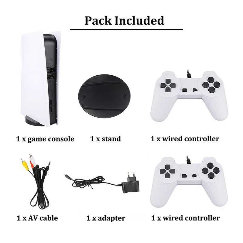 GS5 video game console mini TV handheld game console wired game board video game 300 retro games high-definition output PS1 and other two player games