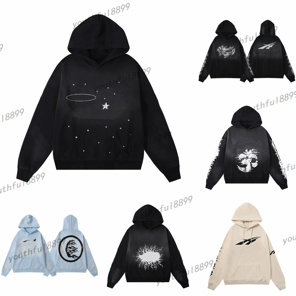 Men's Designer Hoodies pants Vintage Sweatshirts Portrait Portrait High Street Tide Hip Hop Thickened Athleisure high-quality