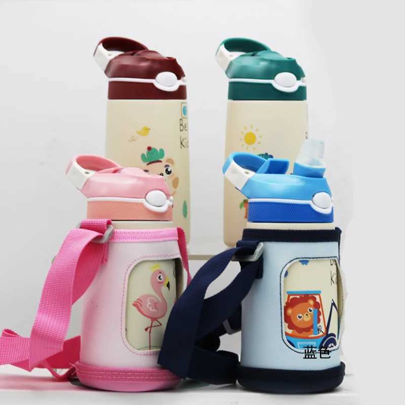 400ML childrens hot water bottle childrens hot g baby duck bill straw 316 stainless steel vacuum flame hot cup Y241114