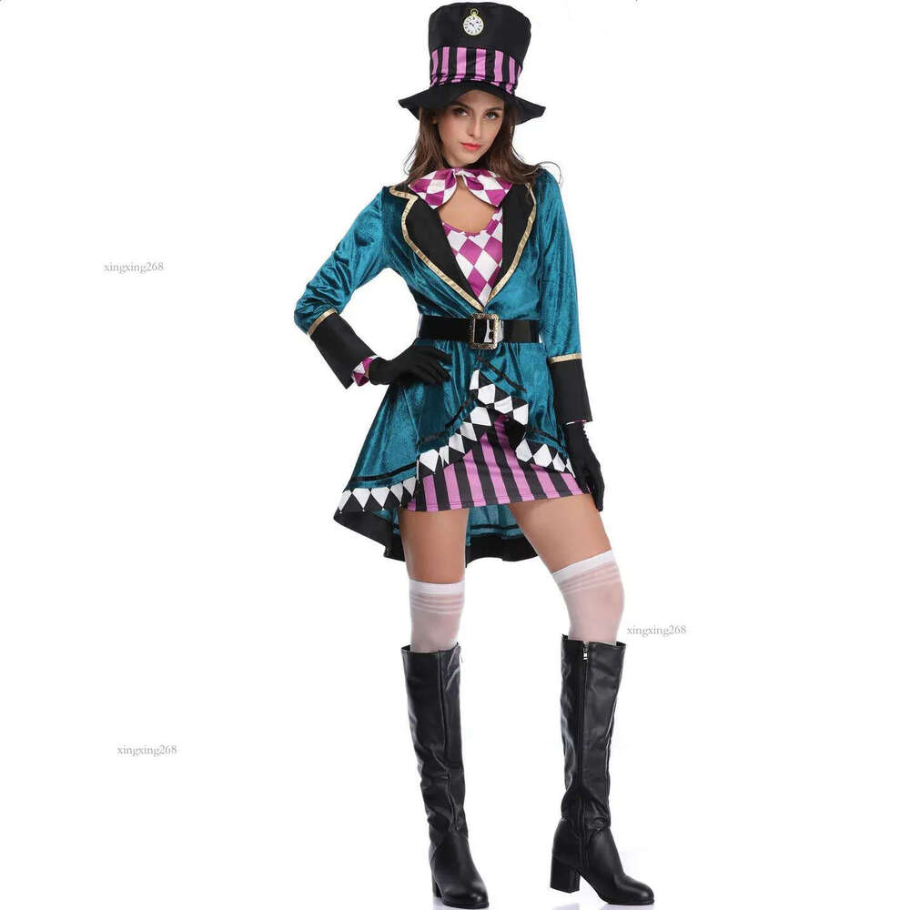 Halloween Alices Adventures in Wonderland Clock cosplay costume sexy adult fairy tale dress womens magic show tailcoat fancy 240823