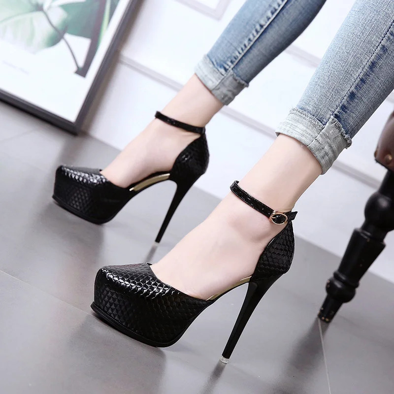 Maogu Pointed Toe Korean Female Black Sexy Female Platform High Heels Shoes Stilito Heel Women Pumps Summer Footwear Woman 34 241113