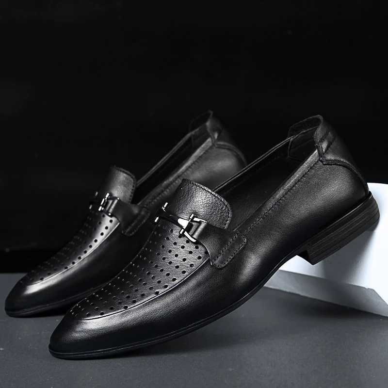 Italy Luxury Brand Fi Men Casual Shoes Loafer Shoes Men Genuine Leather Slip- Formal Shoes Handmade Man ShoesXJ250118