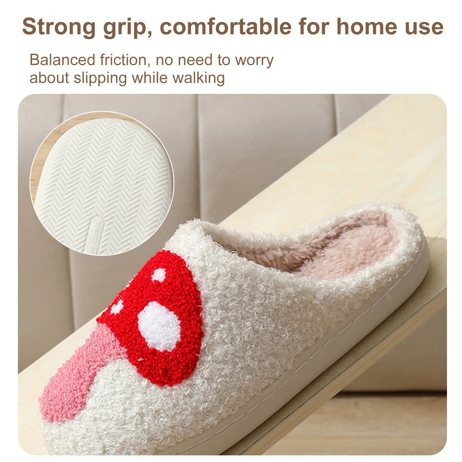 Womens Christmas slider soft plush fuzzy winter holiday slider retro slider comfortable bedroom Christmas slider indoor 241113