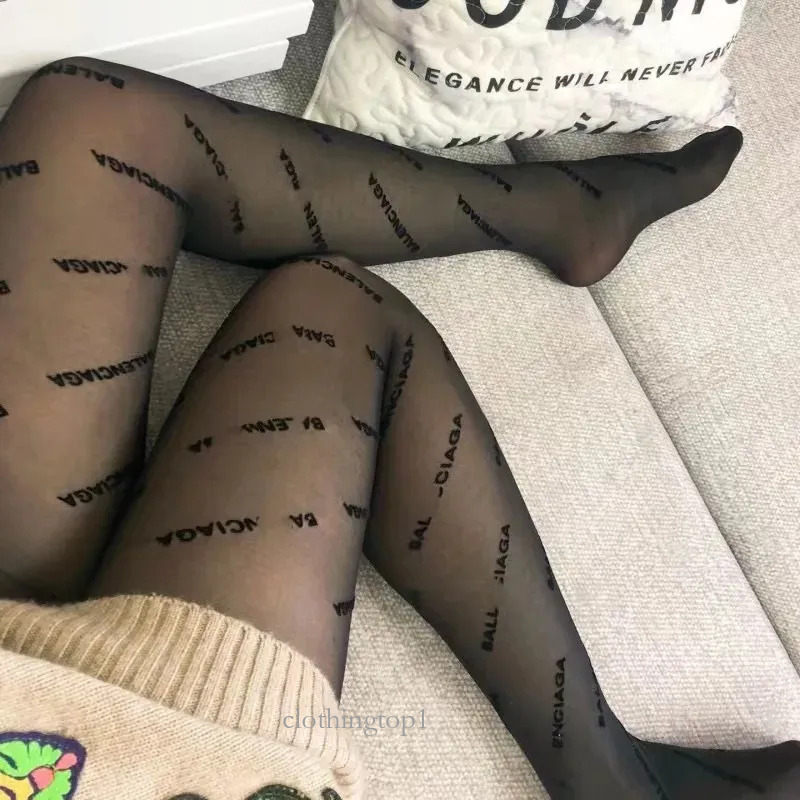 Women Fashion Brand Letter Luxury Sports Socks Textile Designer Sexy Womens Stockings Summer Breathable Leg Tights Lace Stocking Dancing c47