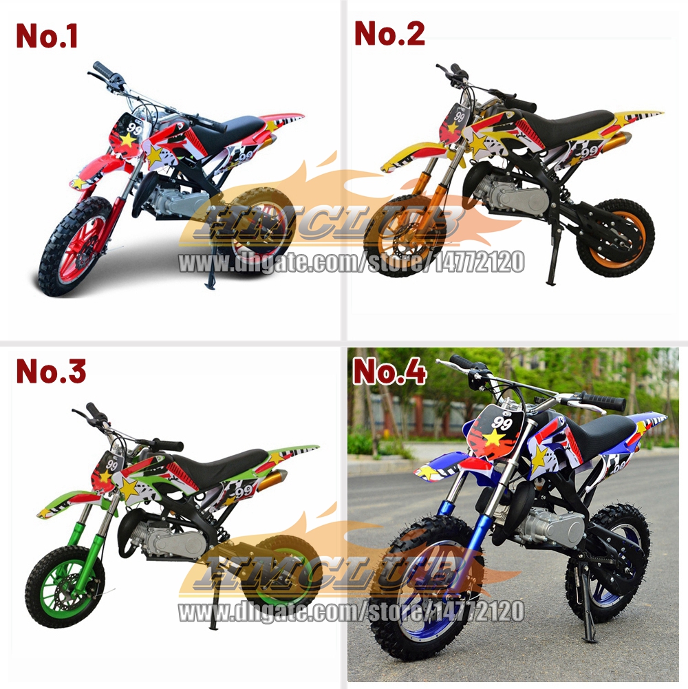 16Colors Real Mini Motorcycle Off-road Vehicle Apollo Mountain 40CC 50CC Dirt Bike Small 2 Stroke Sports Gasoline Children Racing Motorbikes Boy Girl 