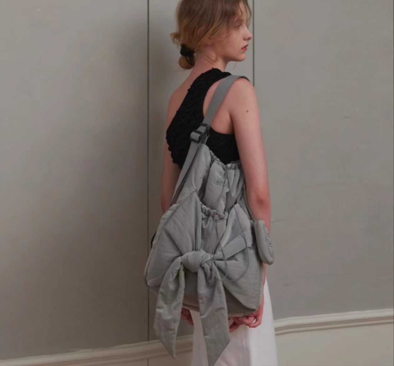 Fashion Designer ~ Bow Can Be One Shoulder And Two Shoulders Casual Dual-Use Bag Nylon Candy BagVoyage