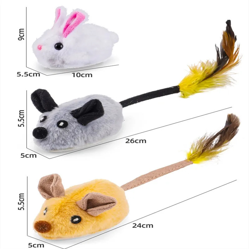 Electric Mice Cat Toys Interactive Self-Play Walking Simulation Mouse Pet Cat Plush Toy Vibration Sensor Kitten Cats Teaser Toys 240411