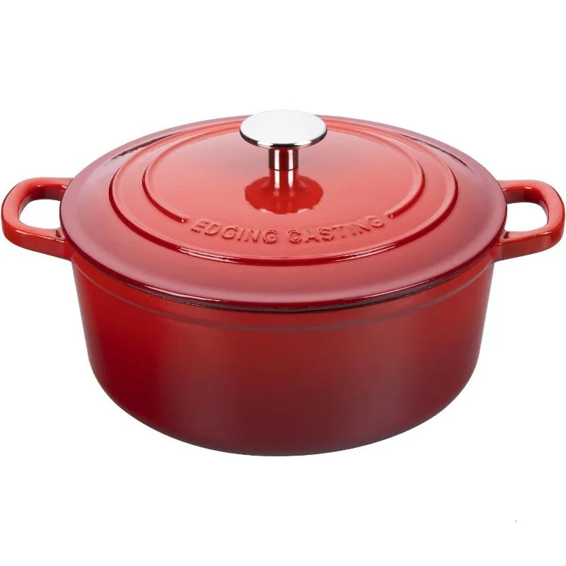 Enamel cast iron Dutch oven with lid 5.5 quarts used for baking cooking pistachio green 241108