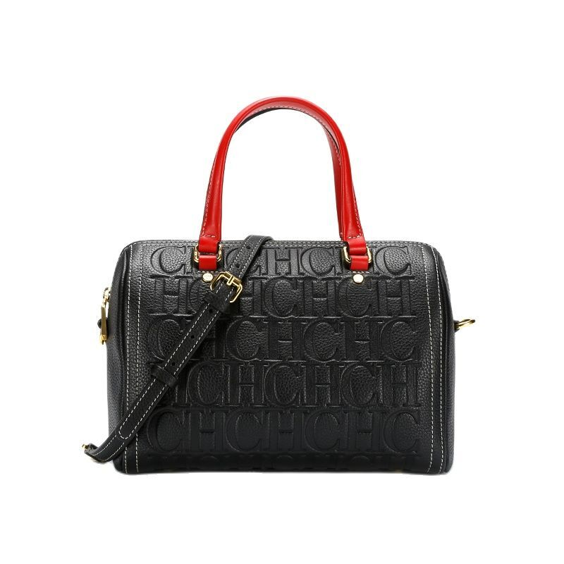Pure Color Classic Retro Handbag Simple Fashion Women's Shoulder Bag Large Capacity Exquisite Workmanship Genuine Leather
