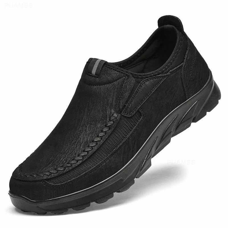 Men Casual Shoes Breathable Loafers Sneakers 2023 New Fi Comfortable Flat Handmade Leisure Loafers Shoes Men ShoesXJ250118