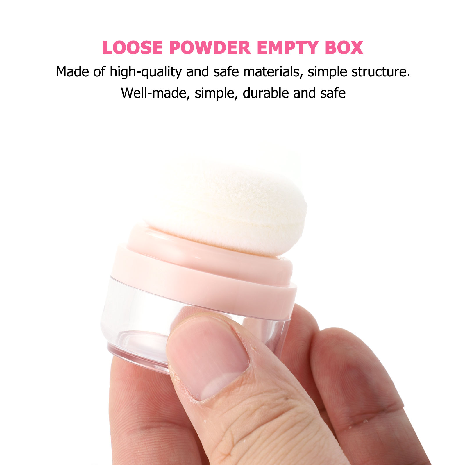 Compact Portable Makeup Powder Container Travel Loose Case Cosmetics Containers