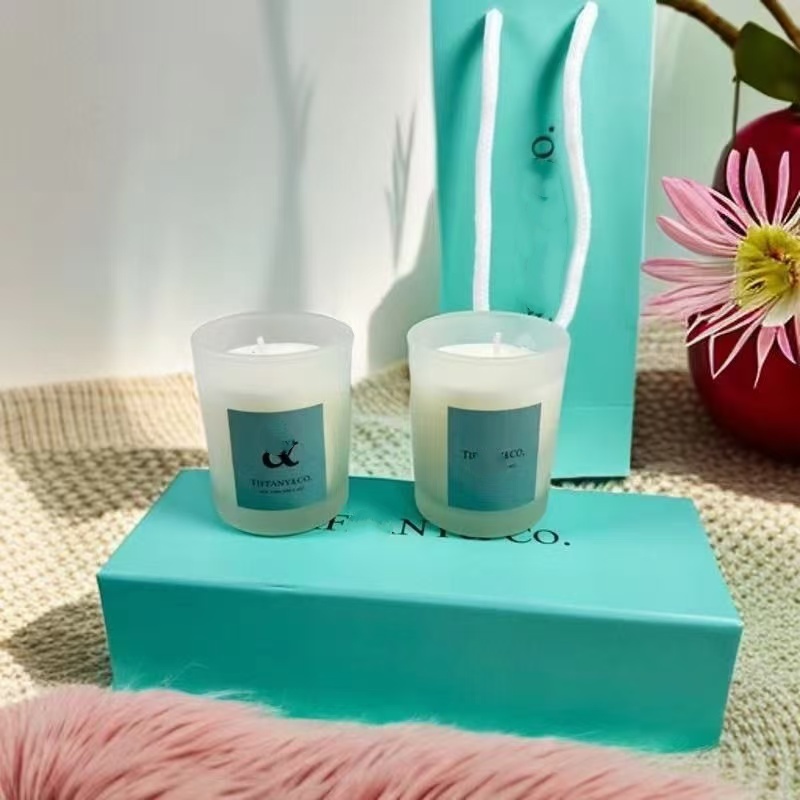 Wrap Birthday Holiday Gift Blue scented candle Cozy home environment Rela room essence