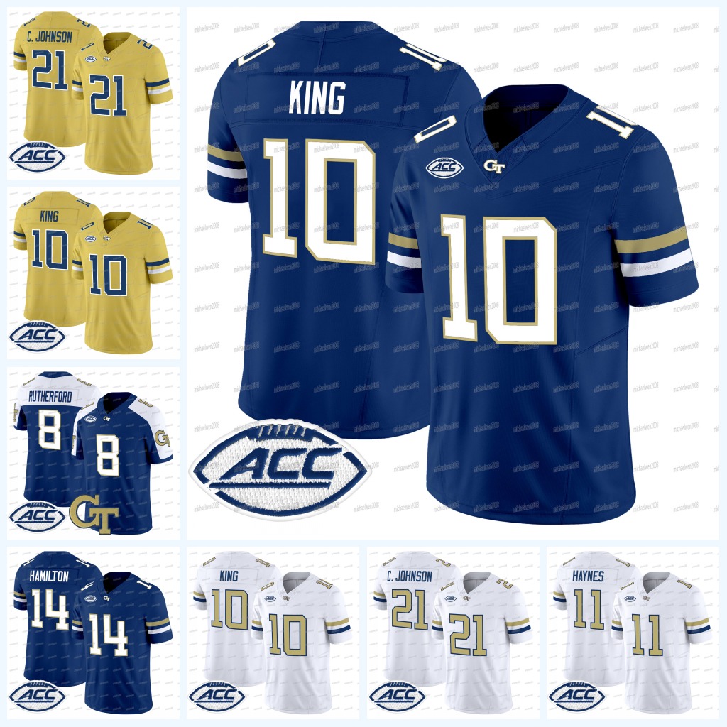 Georgia Tech Yellow Jackets College 2024 25 Football Jersey Haynes King Jamal Haynes Malik Rutherford