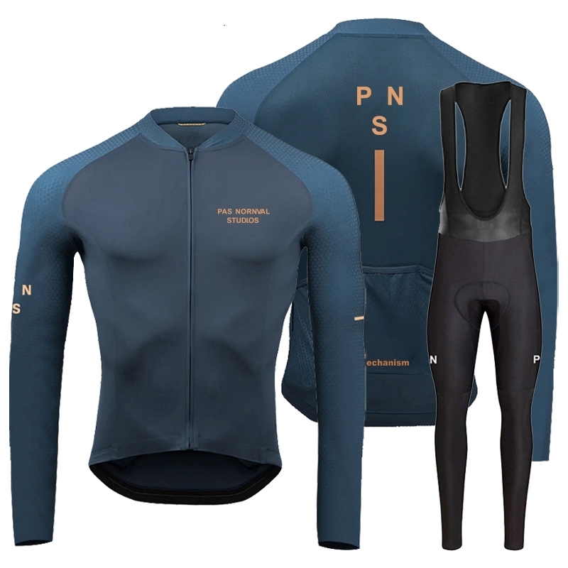 Pns Pro Cycling Jersey Set Men Long Sleeves Bike Suit 19D Gel Pad Pants Autumn MTB Maillot Ciclismo Clothing Bicycle Uniform 241031