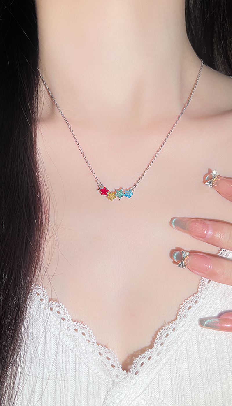 Chic Summer Beach Style Starfish Earrings - Premium Stainless Steel Necklace Collection for Ladies