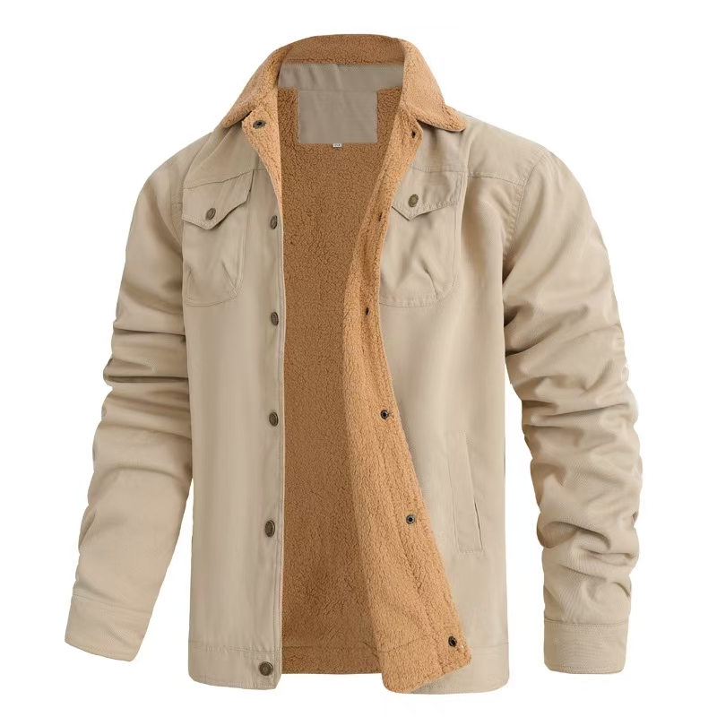 In autumn and winter of 2024, new men's jackets with velvet cotton tooling, casual jackets and men's jackets.