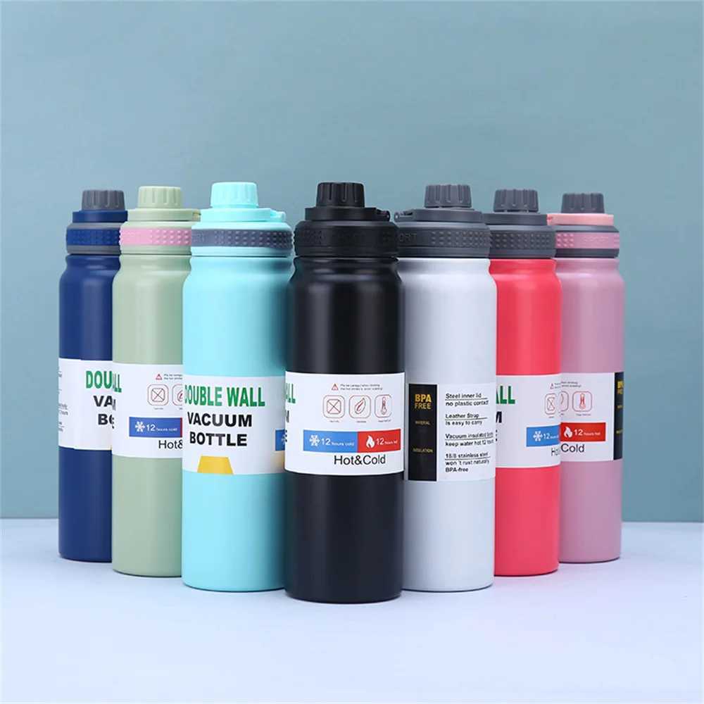 600ML/800ML outdoor hot portable kettle water bottle with tea filter 304 stainless steel hot cup leak proof flame movement Y241114