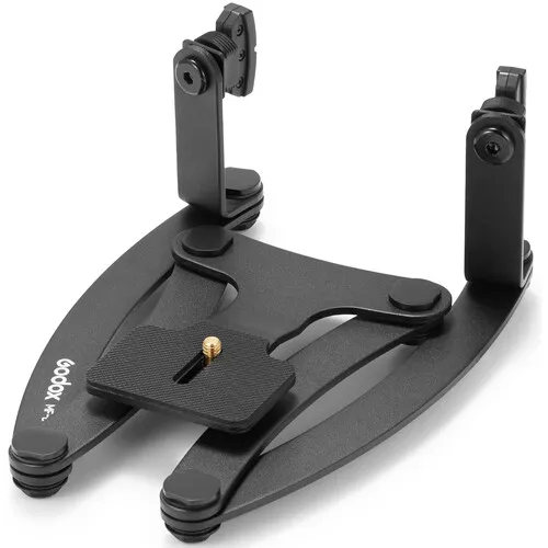 Godox MF-DB Dual Head Bracket Flash Support MF-DD Diffuser for MF12 Flash Insect Macro for Nikon/ Sony DSLR Cameras