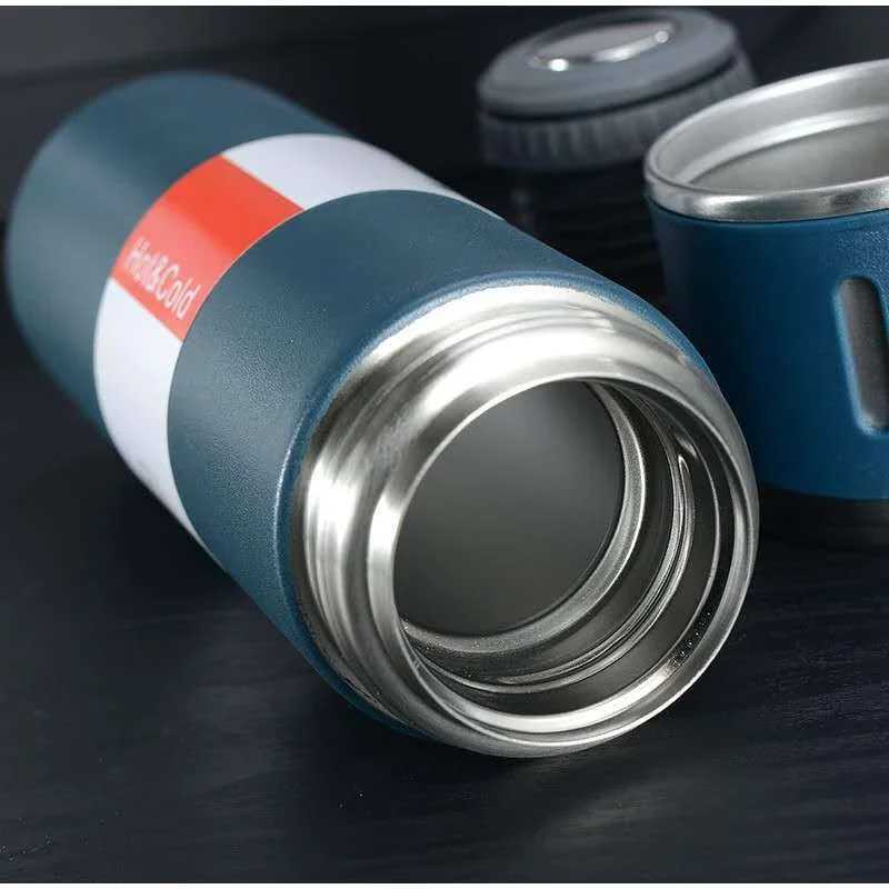 Vacuum film and thermostat set hot water bottle beverage Fathers Day gift He Stainless Steel 500ml hot cooler Y241114