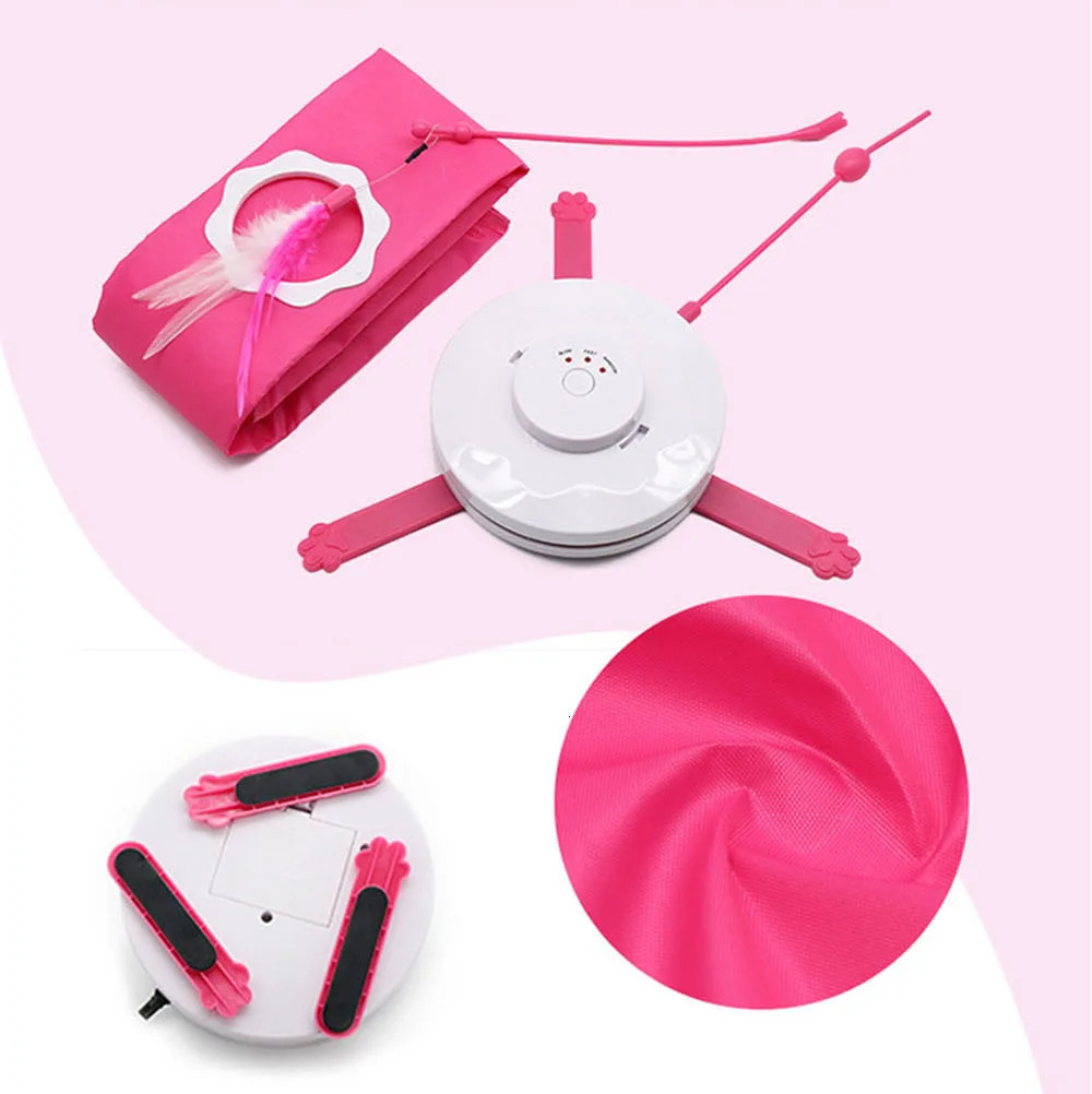 2 in 1 Cat Toy Undercover Fabric Moving Mouse Feather mascotas Pet Crazy Toy Cat Teaser Automatic interactive Amusement Toy 240411